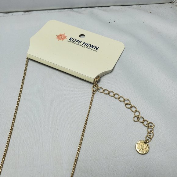 Ruff Hewn gold feather charm necklace - Picture 6 of 8